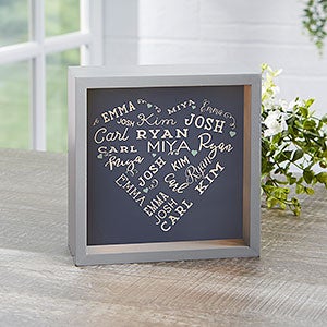 Close To Her Heart 6x6 Custom LED Light Shadow Box - 18265-6x6