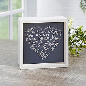 Close To Her Heart 6x6 Ivory Custom LED Light Shadow Box - 18265-I-6x6