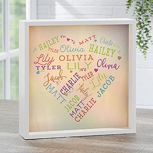 Close To Her Heart 10x10 Ivory Custom LED Light Shadow Box - 18265-I-10x10