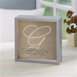 Initial Accent Personalized LED Light Shadow Box- 6x 6 - 18270-6x6