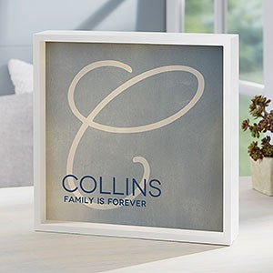 Initial Accent 10x10 Ivory Personalized LED Light Shadow Box - 18270-I-10x10