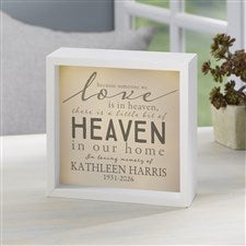 Heaven In Our Home Personalized LED Ivory Light Shadow Box- 6x6 - 18272-I-6x6