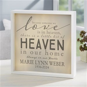 Heaven In Our Home Personalized LED Ivory Light Shadow Box- 10x10 - 18272-I-10x10