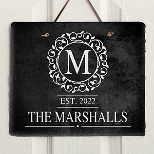 Circle & Vine Personalized Slate Plaque - 18277