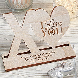 XO Personalized Whitewash Wood Keepsake - 18315-W