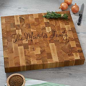 Personalized Classic 16x18 Butcher Block Cutting Board - 18335-N