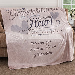 Grandparents Personalized 50x60 Plush Fleece Blanket - 18353