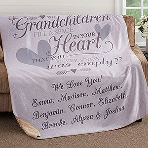 Grandparents Personalized 60x80 Sherpa Blanket - 18353-SL