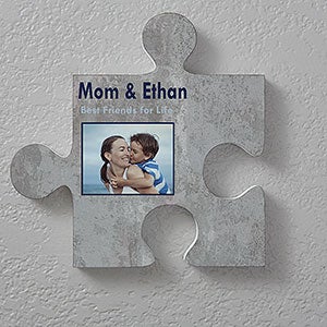 Name & Photo Personalized Wall Puzzle Décor -Brick & Stone Textures - 18366