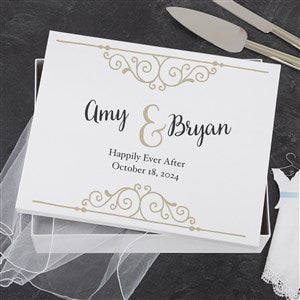 Rustic Chic Wedding Personalized Keepsake Memory Box -12x15 - 18388