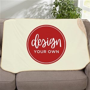 Design Your Own Personalized Sherpa Baby Blanket - Cream - 18399-C