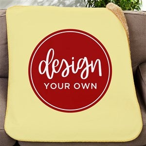 Design Your Own Personalized Sherpa Baby Blanket - Yellow - 18399-Y