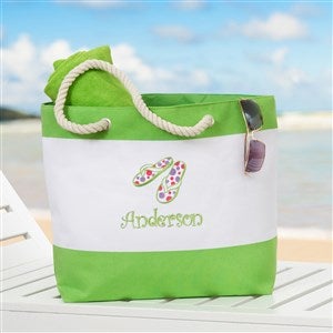 Beach Fun! Embroidered Beach Tote - Green - 18421-G