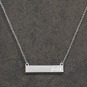 Personalized Name Plate Necklace, Engraved Gold Bar Necklace