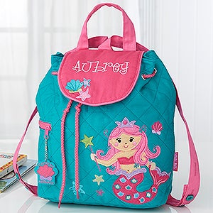 Mermaid Embroidered Kids Backpack - 18442
