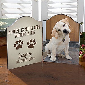 Paw Prints Personalized Photo Tabletop Plaque - 18445
