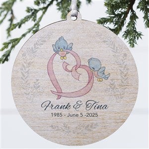 Personalized Precious Moments Anniversary Wood Ornament - 18481-1W
