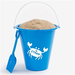 Sea Creatures Personalized Blue Beach Pail  Shovel - 18486-B