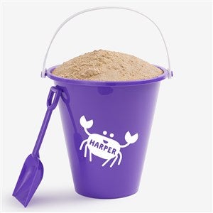 Sea Creatures Personalized Purple Beach Pail  Shovel - 18486-P
