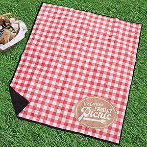 Picnic Plaid Personalized Picnic Blanket - 18487