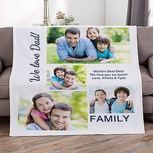 Family Love Photo Collage Personalized 50x60 Sweatshirt Photo Blanket - 18493-SW