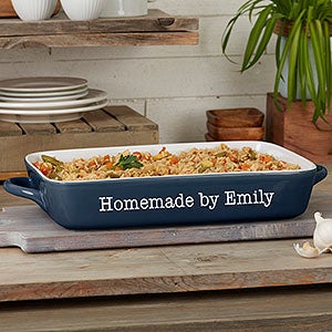 Personalized Classic Casserole Baking Dish- Navy - 18497-CN