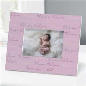 Modern Baby Girl Personalized Picture Frame- 4x6 Tabletop Horizontal - 18505
