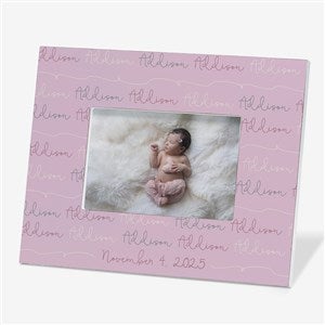 Modern Baby Girl Personalized Picture Frame- 4x6 Tabletop Horizontal - 18505
