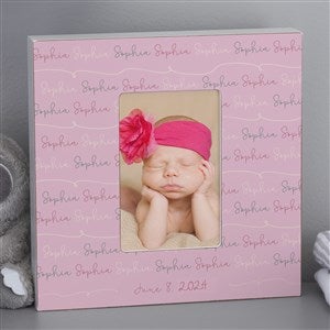 Modern Baby Girl Personalized 4x6 Box Frame- Vertical - 18505-BV