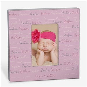 Modern Baby Girl Personalized 4x6 Box Frame- Vertical - 18505-BV