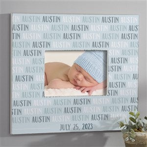 Modern Baby Boy Personalized 5x7 Wall Frame- Horizontal - 18506-WH
