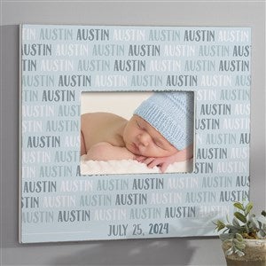 Modern Baby Boy Personalized 5x7 Wall Frame Horizontal - 18506-WH