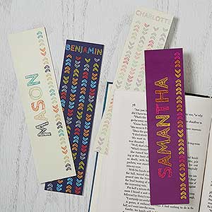 Stencil Name Personalized Paper Bookmarks Set of 4 - 18512