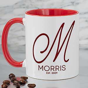 Golden Gate EmporiumTarget Stoneware Monogram Coffee Mug Personalized Name Cup  Initial Letter 14 oz.