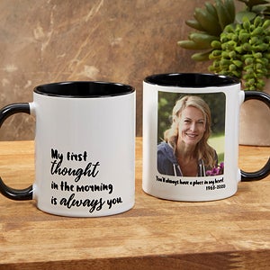 Personalized Memorial Photo Coffee Mug - 11oz Black - 18545-B