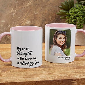 Personalized Memorial Photo Coffee Mug - 11oz Pink - 18545-P