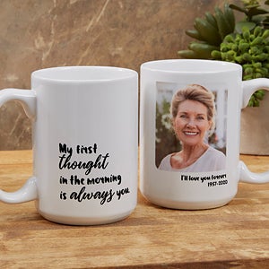 Personalized Memorial Photo Coffee Mug - 15oz White - 18545-L