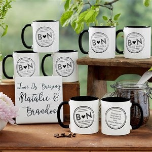 Clear Glass Coffee Mugs - Personalized - Forever Wedding Favors