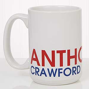 Custom Name Large 15oz Mug - White - 18549-L