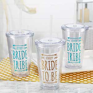 Bride Tribe Personalized Wedding 17 oz. Insulated Tumbler - 18556-T