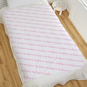 Playful Name Personalized 60x80 Plush Fleece Blanket - 18557-L