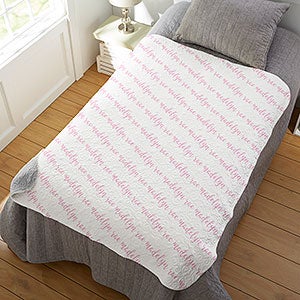 Playful Name Personalized 50x60 Quilted Blanket - 18557-Q