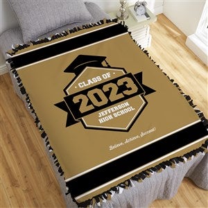 Class Of Personalized Graduation 50x60 Tie Blanket - 18577-T