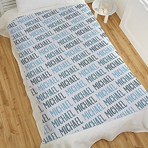 Modern Boy Name Personalized 50x60 Sweatshirt Blanket - 18581-SW