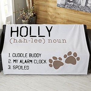 Definition Of My Dog Personalized 50x60 Sweatshirt Blanket - 18587-SW