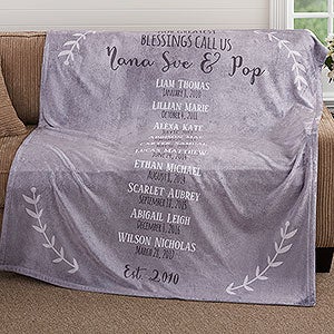 Our Grandchildren Personalized 50x60 Plush Fleece Blanket - 18589