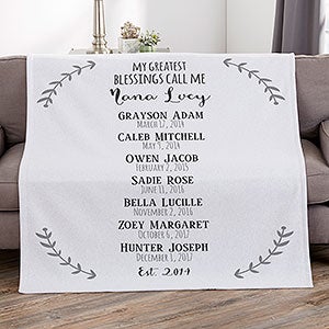 Our Grandchildren Personalized 50x60 Sweatshirt Blanket - 18589-SW