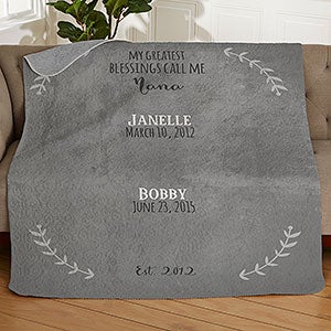 Our Grandchildren Personalized 50x60 Quilted Blanket - 18589-Q