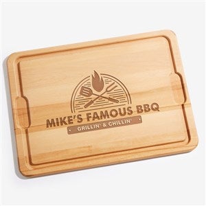 Personalized BBQ Cutting Board 15x21 - The Grill - 18597-XL