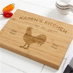 Farmhouse Kitchen Personalized Bamboo Cutting Board- 10x14 - 18600